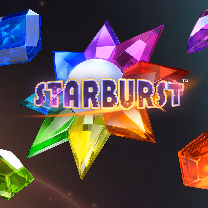Starburst classic slot with expanding wilds and vibrant gemstone symbols